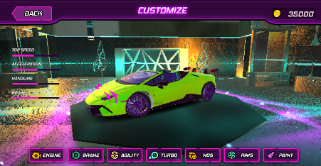 performance improvements night racing game