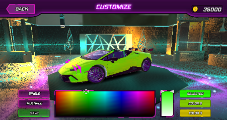 visual customization night racing game